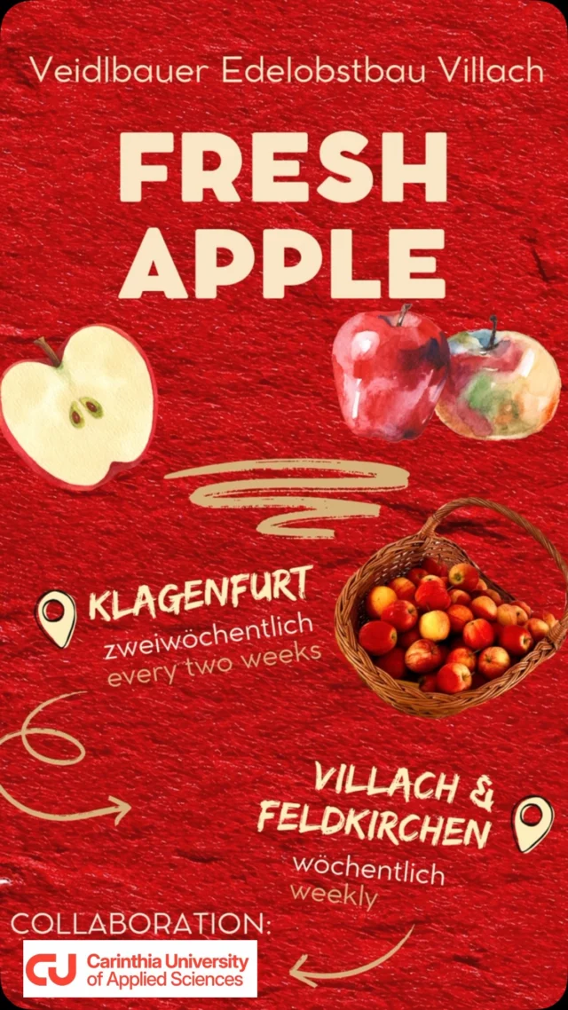 🍎 Gratis Äpfel für euch! 🍎 Frisch, knackig und gratis 🍏 Holt euch eine gesunde Stärkung für zwischendurch, ganz einfach bei eurer ÖH! 📍 Klagenfurt: alle 2 Wochen 📍 Villach: jede Woche 📍 Feldkirchen: jede Woche Solange der Vorrat reicht, also schnell sein! 🏃‍♀️ ——— 🍎 Free apples for you! 🍎 Fresh, crunchy and free 🍏 Grab a healthy snack between classes, right from your ÖH! 📍 Klagenfurt: every 2 weeks 📍 Villach: every week 📍 Feldkirchen: every week While supplies last, so be quick! 🏃‍♂️ #ÖH #GratisÄpfel #FreeApples #Klagenfurt #Villach Feldkirchen Studierende StudentLife